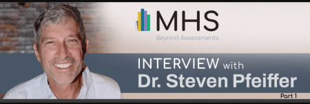 MHS Logo, a profile image of Dr. Steven Pfeiffer is displayed next to the title, “Interview with Dr. Steven Pfeiffer”
