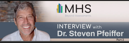 MHS Logo, a profile image of Dr. Steven Pfeiffer is displayed next to the title, “Interview with Dr. Steven Pfeiffer”